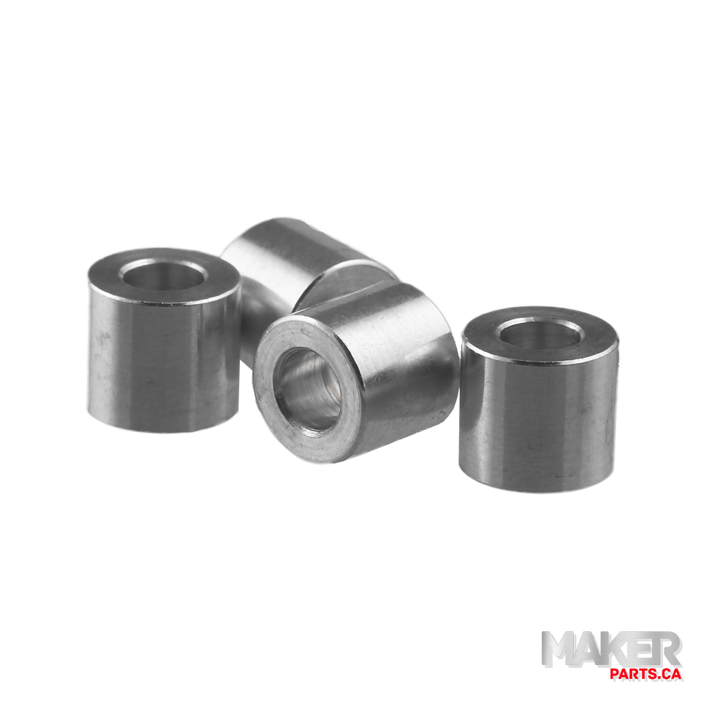 Aluminum Spacers, 5/8 Outer Diameter, 1/4 Hole, 15/32 Long, AS62-14-30